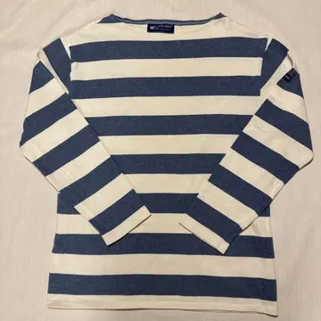 SAINT JAMES 웨쌍 와이드 보더 화이트 x 네이비 T4 38 M