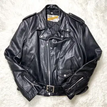 Schott 샷 천연 가죽 더블 라이더 자켓 블랙 40