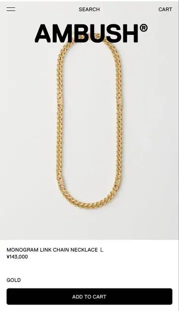 MONOGRAM LINK CHAIN NECKLACE L