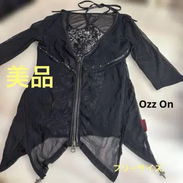 Ozz On 블랙 레이스 지퍼 가디건&탱크탑