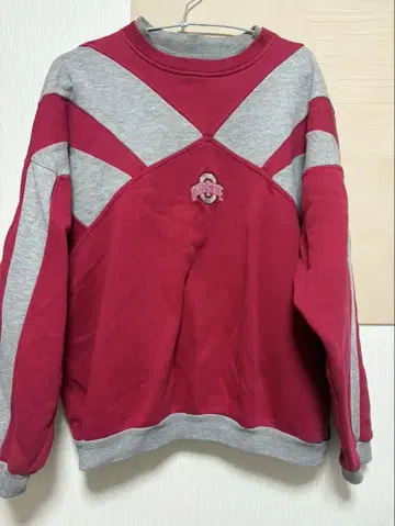 90s VESI 빨간색 x 그레이 크루넥 맨투맨 XL