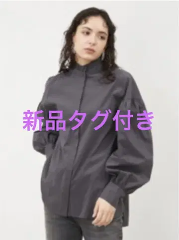 [ 새상품 ] 다크 그레이 스탠드 카라 셔츠