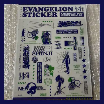 에반게리온 스토어 한정판 아메리칸 팝 스티커 신지 카오루