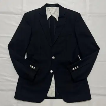 인기 존 피어스 네이비 자켓 네이비 은색 버튼 울 Y5