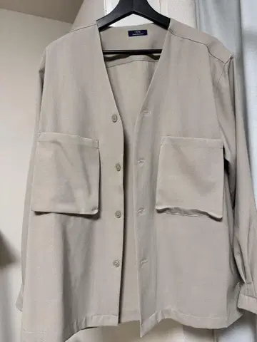 ITEMS 베이지 노카라 자켓