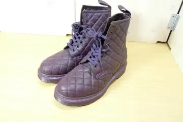 닥터마틴 퍼플 퀼팅 가죽 워크 부츠 US6