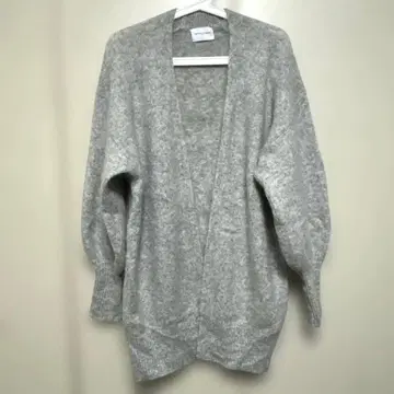 [ 유나이티드 애로우즈 ] 모헤어 퍼 가디건 그레이