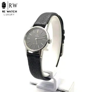 7-4185 오메가 드 빌 블랙 손목시계 수동 와인딩