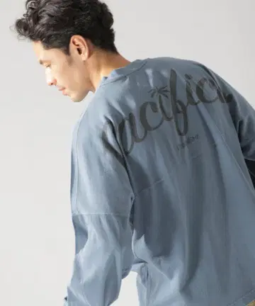 BAYFLOW 베이플로우 피그먼트 다이 백 프린트 L/S 티셔츠