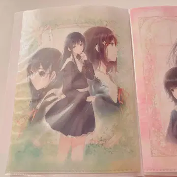 innocent grey Flowers A4 클리어 파일 봄 여름