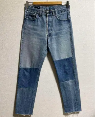 MINEDENIM 마인 데님 컷오프 절개 패치워크 데님