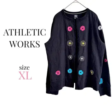 ATHLETICWORKS [ XL ] 점퍼 풀 집업 겉옷 꽃 빈티지