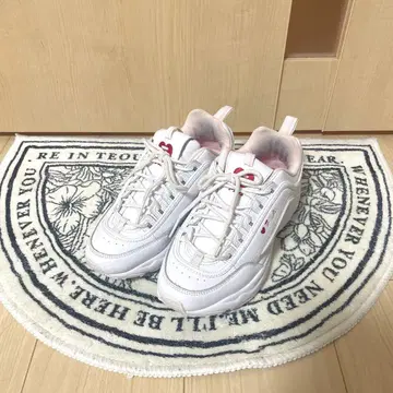휠라 통굽 스니커즈 하트 디스트레이서 23.5cm