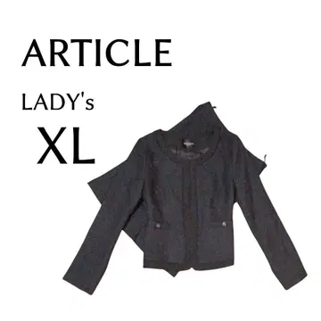 여성용 XL 사이즈 ARTICLE 노카라 수트 상하의 세트 NAVY 색상