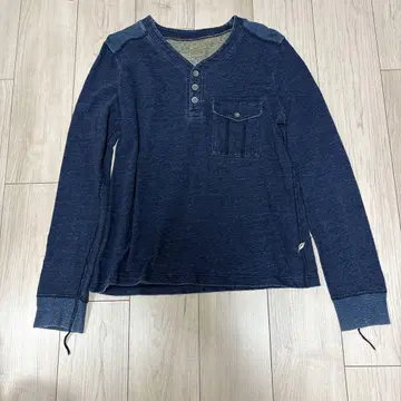새상품급 정남옥 퓨어 블루 재팬 인디고 긴팔 티셔츠