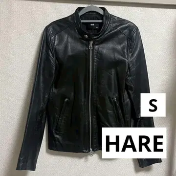 싱글 라이더 가죽 자켓 양가죽 HARE 블랙
