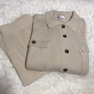 LOWRYSFARM 리브 셋업 베이지 프리 사이즈
