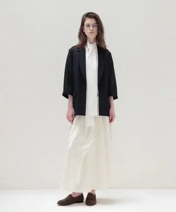 드레스레이브 melange mesh half sleeve jacket