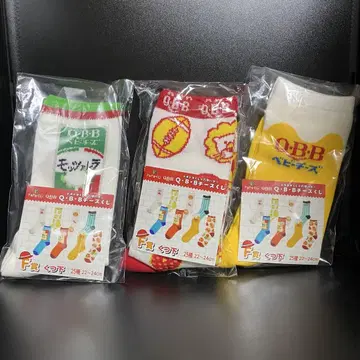 두근두근 복권 x 롯코 버터 QBB 치즈 복권 양말 3종 세트