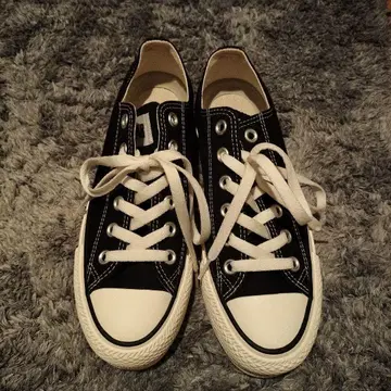 Converse 올스타 블랙 스니커즈 통굽