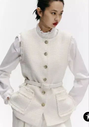 [ 새상품급 ] ZARA 벨트 텍스처 베스트 M 사이즈
