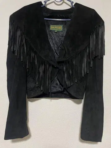 DANIER 블랙 프린지 자켓