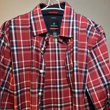 VICTORINOX 빨간색 체크 긴팔 셔츠 빅토리녹스 고급