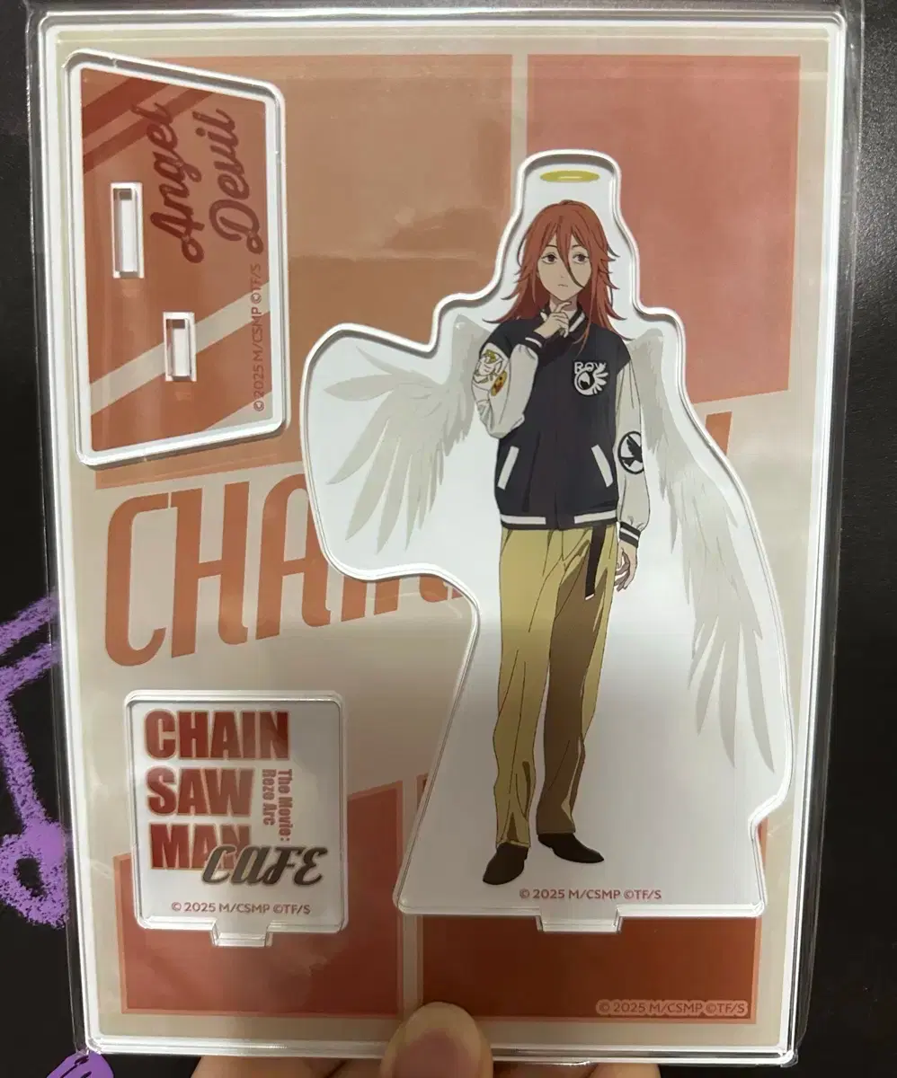 Angel Devil acrylic stand, cafe casual wear. In stock, Chainsaw Man, Reze