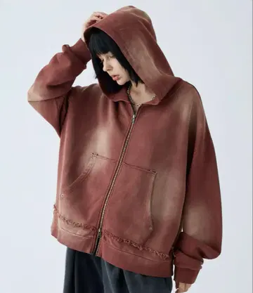 VELNUS 빈티지 메이 헤비 웨이트 더블 지퍼 후디 2착
