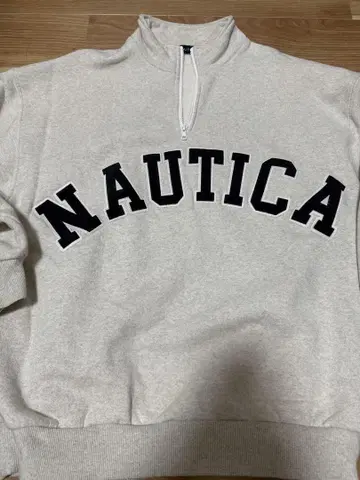 NAUTICA 그레이 집업 맨투맨 M
