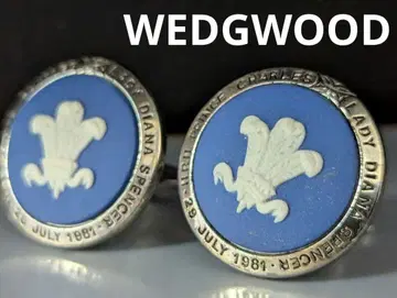 WEDGWOOD 다이애나 왕세자비 찰스 왕세자 결혼 기념 커프스