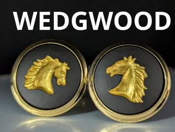 WEDGWOOD 흑석 말 커프스 골드 B629