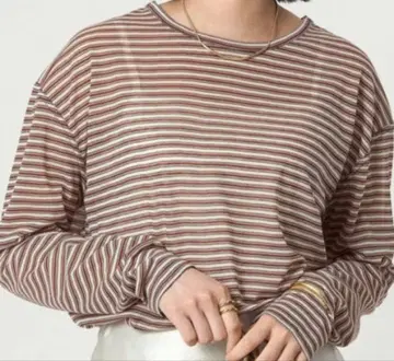 시어 멀티 보더 롱 슬리브 T셔츠