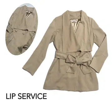 LIP SERVICE 리본 벨트 트렌치코트