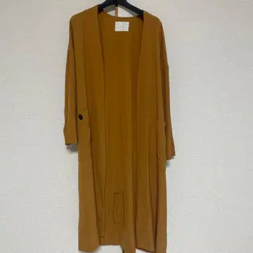 새상품급 Discoat 여성용 롱 코트 머스타드 브라운 M 사이즈