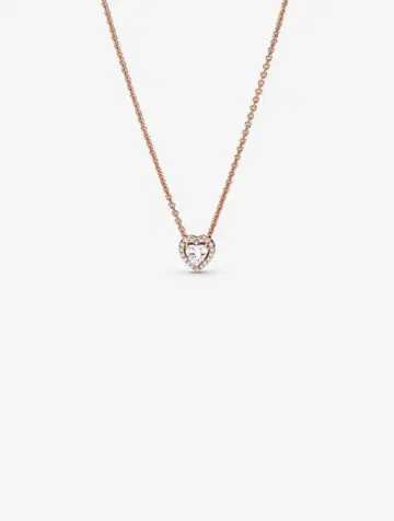 판도라 하트 모양 크리스탈 목걸이