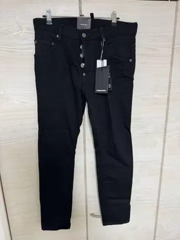 DSQUARED2 블랙 불 스케이터 청바지 블랙 46