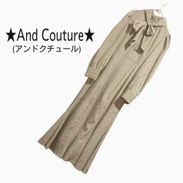 [ And Couture ] 보타이 긴팔 맥시 드레스 원피스 엘레강트