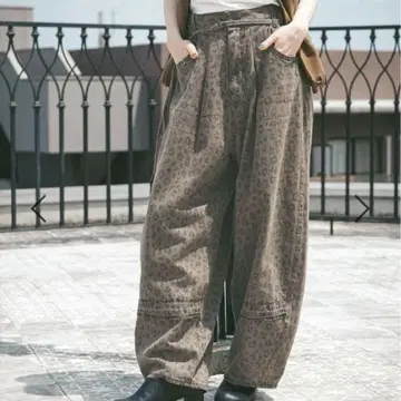 니코앤드 REMAKE BARREL DENIM 레오파드