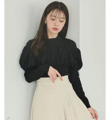 noela 노엘라 푸케 자카드 도킹 니트