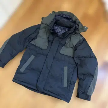 레어 새상품 UNIQLO +J 다운 오버 사이즈 후드티 블랙 그레이 L