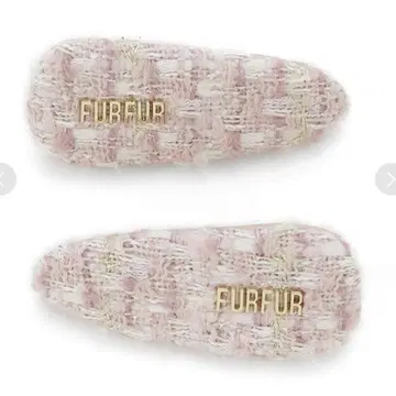 FURFUR 트위드 로고 헤어핀
