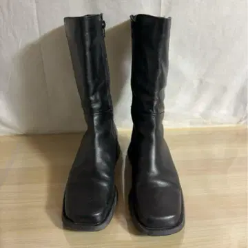 블랙 가죽 롱 부츠 36 22.5-23.0cm