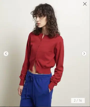 ATTISESSION 숏 크루넥 가디건