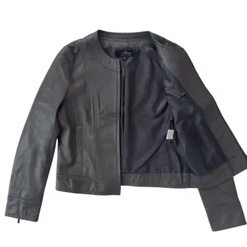 Hisun ITALY Fashion 가죽 자켓 그레이 노카라