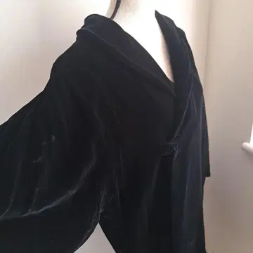 기모노용 벨벳 코트 블랙