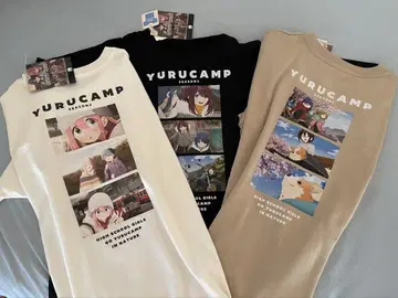 YURUCAMP 치쿠와 나데시코 아야노 T셔츠 3L 사이즈 3장 세트