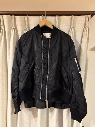 새상품급 sacai ma-1 자켓 봄버 블루종 나일론 블랙