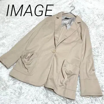 IMAGE 베이지 테일러드 자켓 M 캐주얼 부드러운 원단