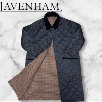새상품급 LAVENHAM 리버서블 퀼팅 체크 무늬 2way